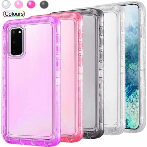 For Samsung Galaxy S21 S20 Ultra S21 S20 S10 S9 S8 Plus S105G Note 20 10 9 8 Clear Defender Shockproof Hybrid Bumper Case Cover