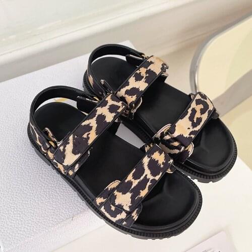 D Home Summer 2021 Womens Sandals Classic Fashion Sandals Leopard Grain Individual Design All-match Leisure RetroTrendy Shoes