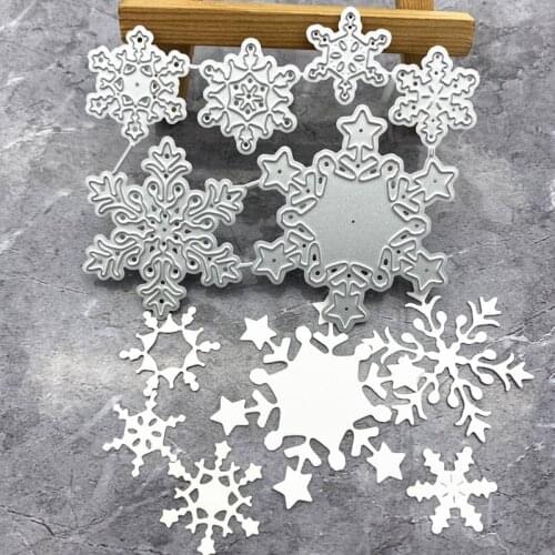 6pcs/set Snowflake Metal Cutting Dies 2021 New Diy Die Molds Scrapbooking Paper Making Die Cuts Crafts