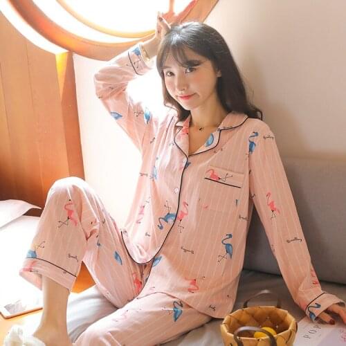 Spring And Autumn Long-sleeved Cotton Thin Lovely Suit Leisurewear Set