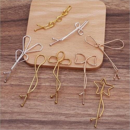 SIXTY TOWFISH 10 Pieces DIY Jewelry Accessories Wave Twisted Clip Hair Accessories Wholesale Hairpin Side Clip Bangs Clip