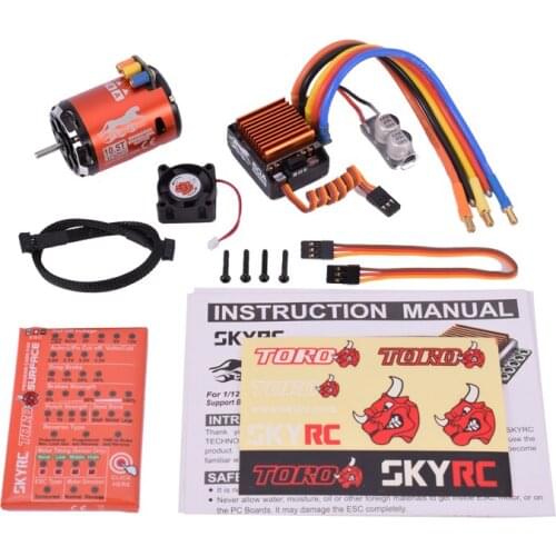 SKyRC Cheetah 1/10 60A Sensored ESC + 10.5T 3250KV Brushless Motor Program Card Remote control car accessories