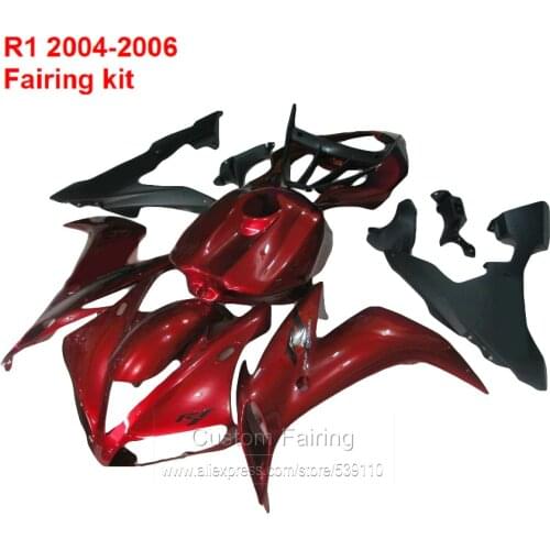 Special Fairings For YAMAHA YZF R1 2004 2005 2006 ( Metallic Wine Red ) Injection fairing kit XL78