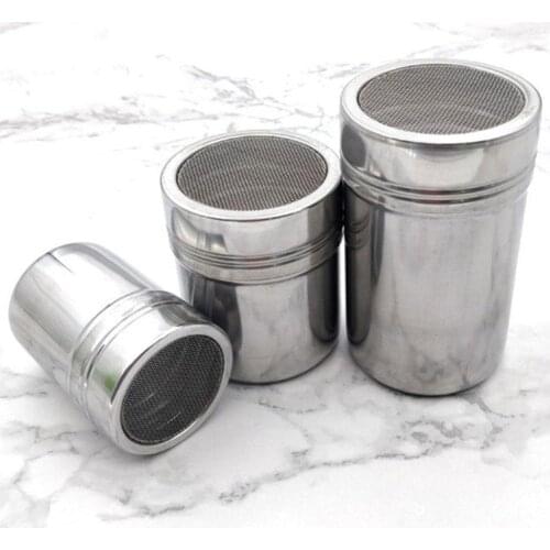 1pcs Steel Seasoning Bottle Powder Sprinkle Gauze Mesh Jar Kitchen Accessories