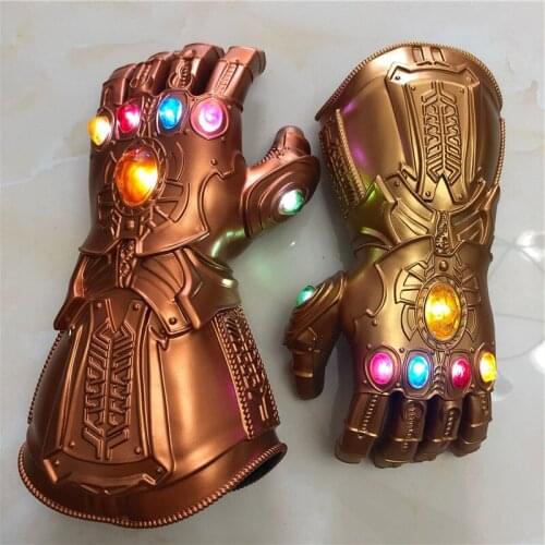LED Light Gauntlet War Cosplay LED PVC Gloves Toys Action Figure Model Halloween Gift Props