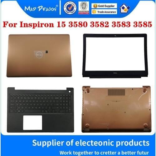 LCD Back Cover Rear Lid Top Case Band LCD Cable antenna Hinge Assembly Gold For Dell Inspiron 3580 3582 3583 3585 THD02 0THD02