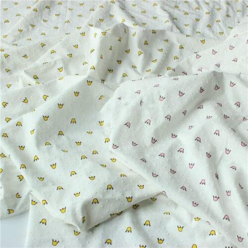 148x50cm Cotton Polka Dot Cut Flower Fabric Making Childrens Clothing Womens Blouse and Skirt Handmade DIY Cloth