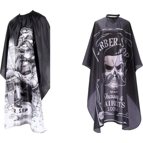 2Pcs Hair Cut Cape Home Gown Hairdressing Patterned Perming Dyeing Aprons