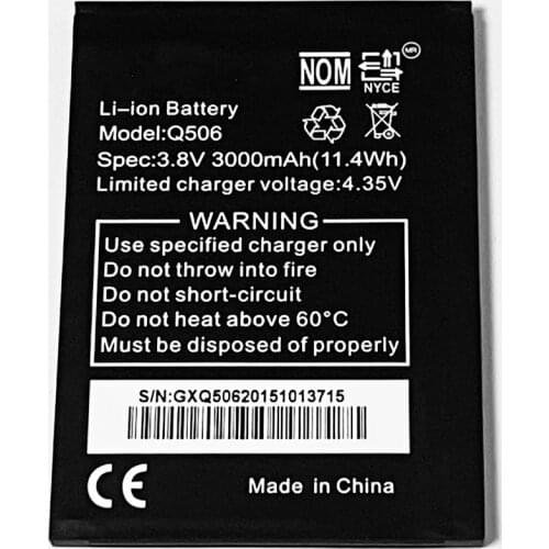 3.8V 3000mAh For Verykool Q506 Battery