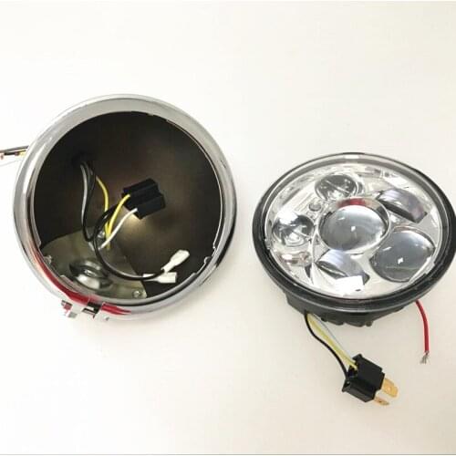 5 3/4" 5.75 Inch Motor LED Headlight Housing bucket for motor Yamaha FXWG Chopper