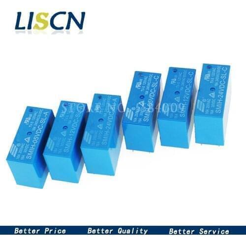 5PCS SMIH-05v 12v 24VDC-SL-A -SL-C 6-pin/8-pin Relay 250V 16A SMIH-05VDC-SL-A SMIH-12VDC-SL-A SMIH-24VDC-SL-A SMIH-05VDC-SL-C