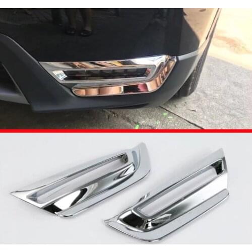 ABS Chrome Front Fog Light Lamp Cover Trim For Honda CR-V CRV 2017 2018
