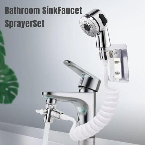 Bathroom Kitchen Faucet Diverter Valve with shower head Faucet Adapter Splitter Set for Water Diversion Home Head Tap Set