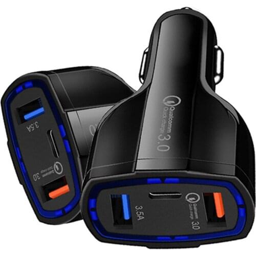 Car Charger Type C Fast USB Charger for iPhone 11 12 Xiaomi Huawei Car Charging Quick 3.0 Charge Moible Phone PD Charger