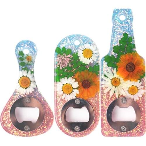 DIY Bottle Opener Kit with Parts Silicone Casting Mold Soft Keychain Baking Pan Mould for Craft Pendant Decoration H88F