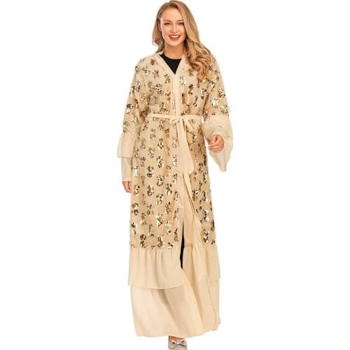 Caftan Marocain Turkish Islamic Clothing Dubai Ramadan Abaya Kimono Hijab Muslim Dress Women Kaftan Dresses Islam Robe Musulman