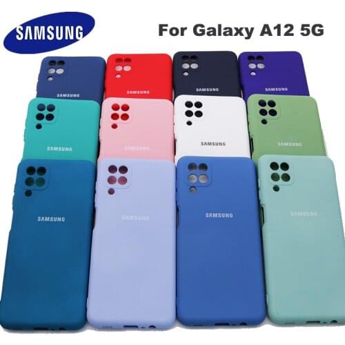 Samsung Galaxy A12 5G Case Silky Soft-touch Liquid Silicone Case Style Shell Cover for Galaxy A 12 SM-A125F Full Protective