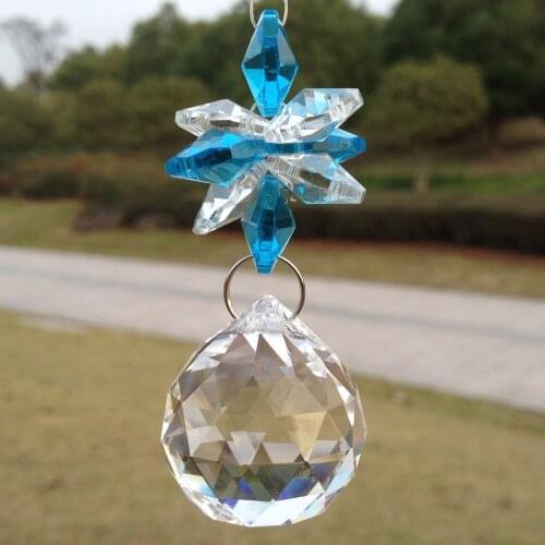 Garland Chakra Spectra 1 Suncatcher Glass Crystal Pendulum Lamp Prisms Parts Feng Shui Pendants Rainbows 40mm M02264-2