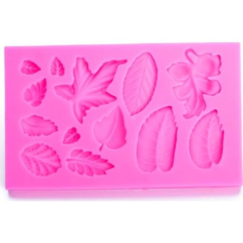 Leaves Flower leaves shape 3D Craft Relief Chocolate confectionery Fondant Silicone Mold Cake Kitchen Decorating Tools FT-1097