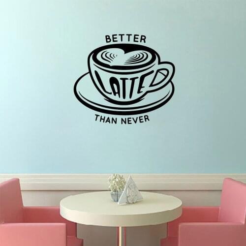 Hot coffee Vinyl Kitchen Wall Stickers Wallpaper Kids Room Nature Decor Waterproof Wall Art Decal