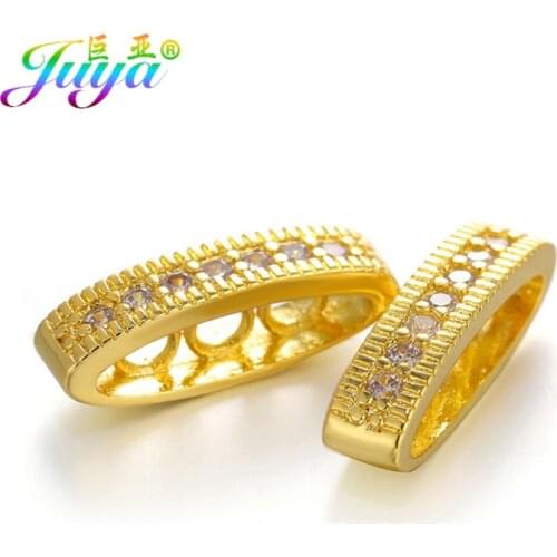 Juya DIY Beading Jewelry Spacers Handmade 3 5 Holes Spacer Bars Accessories For Luxury Natural Stones Pearls Jewelry Making
