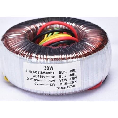 Three specifications of 30W pure copper ring transformer with double 15V, double 12V and double 9V