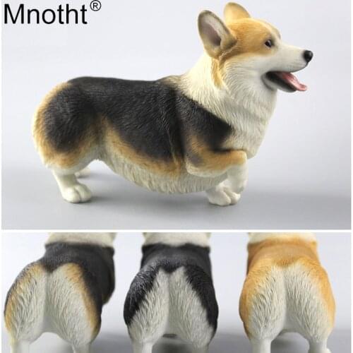 Mnotht Collection Toys 1/6 Scale Corgi Dog Model Resin welsh corgi pembroke Model For 12in Action Figure Scene Accessories Toy
