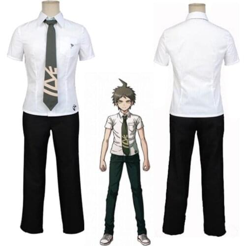 Anime Game Super Danganronpa 2 Dangan Ronpa Hajime Hinata Cosplay Costume Halloween Men Women Short sleeve Uniform Sets C88K248