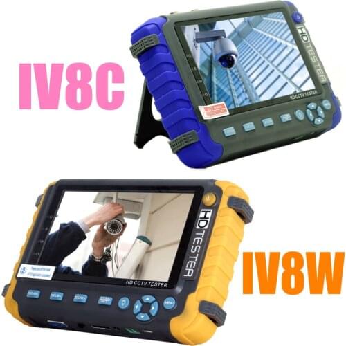 Upgraded CCTV Tester IV8W IV8C 4 IN 1 5MP AHD TVI 4MP CVI Analog Security Camera Tester Monitor with PTZ UTP Cable Test