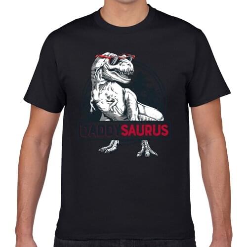 Tops T Shirt Men daddysaurus fathers day rex daddy Fit Inscriptions Geek Cotton Male Tshirt XXXL