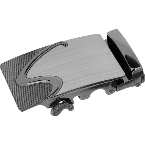 Business Men Fashion Automatic Ratchet Belt Buckle High Quality Alloy Black For 1.38-1.54 Inch Width Belt Leather Belt