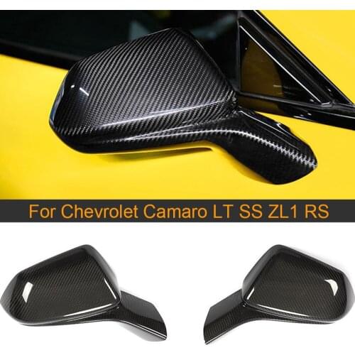 Dry Carbon Add On Mirror Covers Caps For Chevrolet Camaro LT SS ZL1 RS 2016-2019 Car Rearview Mirror Covers Caps Shell Case