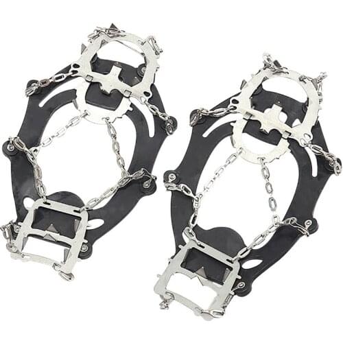 Chain Non-Skid Shoe Cover Strengthen Snow Crampons Grips Cleat Safe Protect For Sports Shoes Climbing Hiking Climbing Fishing