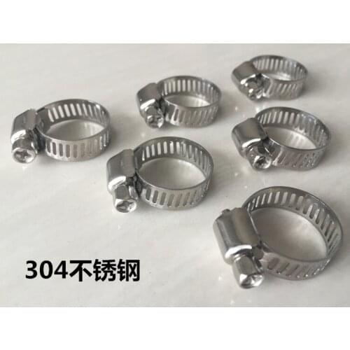 New 12pcs 13-19mm Gas Clamp Water Tube Clips 304 Stainless Steel