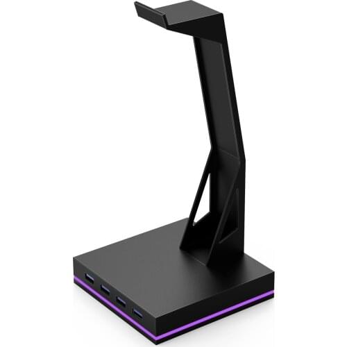 New Arrival Gaming Headset Stand with 4 USB 2.0 Ports RGB Headphones Holder for Gamer Gaming PC Accessories Desk