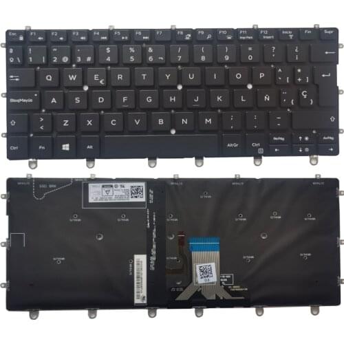 NEW Spanish/SP Laptop Keyboard For DELL 2in1 XPS 13 9365 P71G 0WPCF9 WPCF9 NSK-EG0BC with backlight