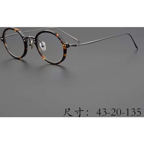 Limited edition Vintage eyeglass frame minimalism type pure titanium Ultralight retro oval spectacles women men original quality