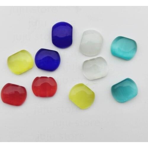 Rectangle Shape Opal /Cats Eye Loose Beads Jewelery findings for DIY Bracelet Handmade 17x13.5mm two holes y1242