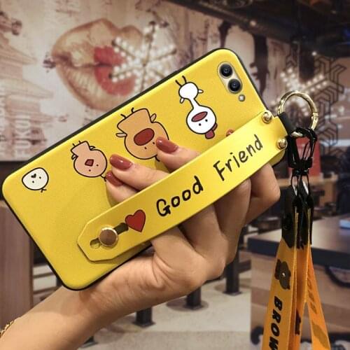 Lanyard New Arrival Phone Case For Huawei Honor V10 Kickstand Wrist Strap Cover New Anti-dust