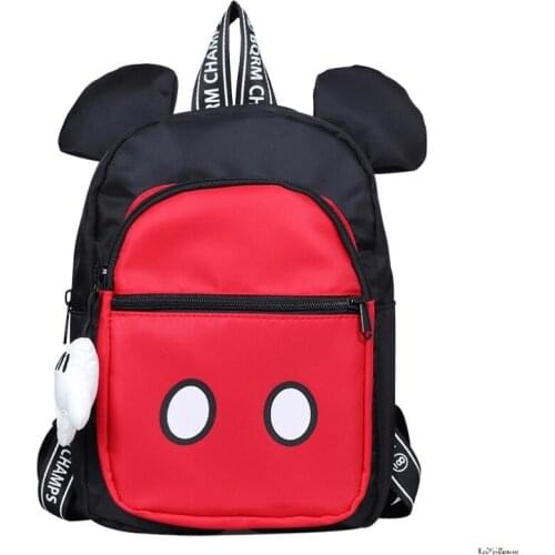 Disney New Cartoon Backpack Minnie Mickey Print Schoolbag Kindergarten/Primary School Kids Bags Infantil Mochila for Baby Girls