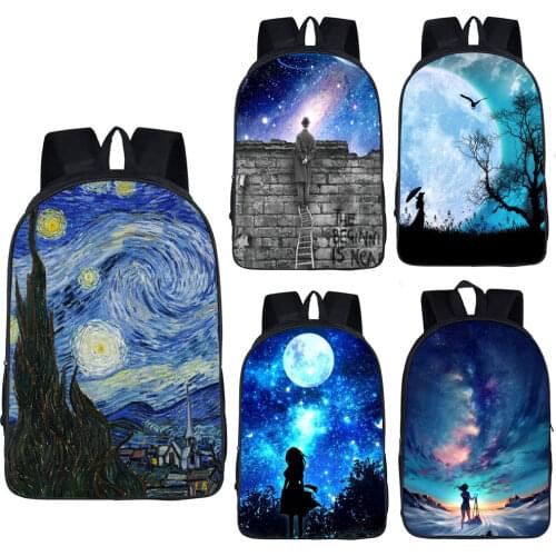 Galaxy Starry Night Backpack for Teenage Girls Boys Daypack Students School Backpacks Children School Bags Kids Bookbag Gift