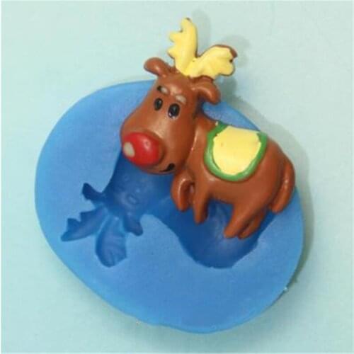 Christmas Series Cartoon Silicone Mould Santa Tree Snowman Gift Bell Shape Chocolate Fudge Sugar Craft Tool Cake Decorating Mold