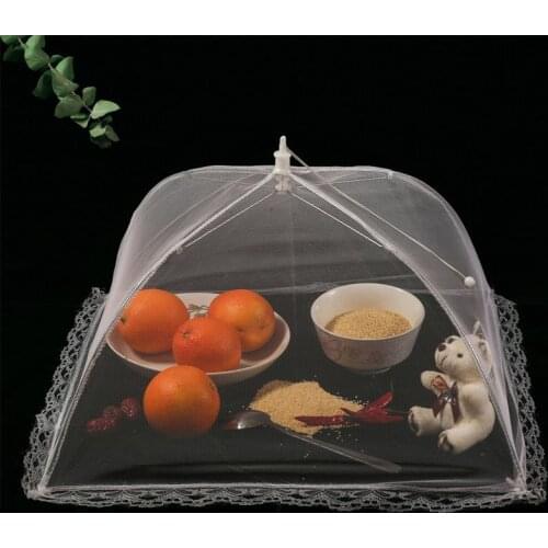 2 Pieces Folding Food Mesh Cover Tent Home Dining Table Kitchen Counter Meal Vegetable Fruit Umbrella, 12 Inch