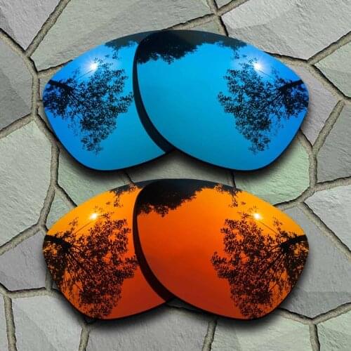 Sky Blue&Red Orange Sunglasses Polarized Replacement Lenses for Oakley Frogskins