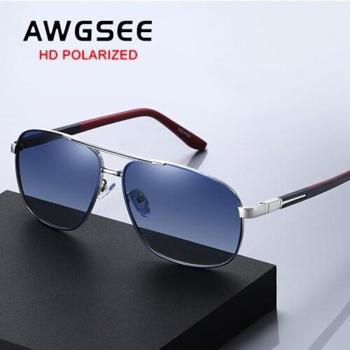 Polarized Sunglasses Men 2021 New Vintage Driving Sun glasses Summer Vacation Travel Eyewear Spring temples Black Glasses