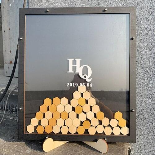 Wreath Wedding Guest Book Drop Heart Wedding Guestbook Alternatives Custom Couple Intial Date Wedding Gifts Rustic Wedding Decor