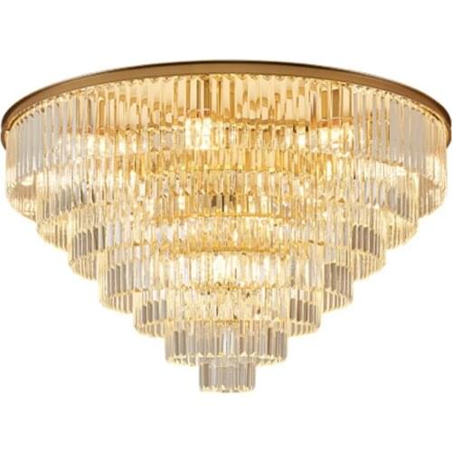 LED Postmodern Gold Black Designer Crystal Round Lamparas De Techo Ceiling Lights.Ceiling Light.Ceiling Lamp For Foyer Bedroom