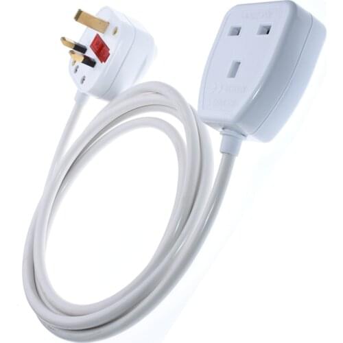 UK Plug To Socket Power Extension Cable With Power Switch, Singapore Malaysia HK Male To Female 3Pin AC Power Cord 0.3m-5m