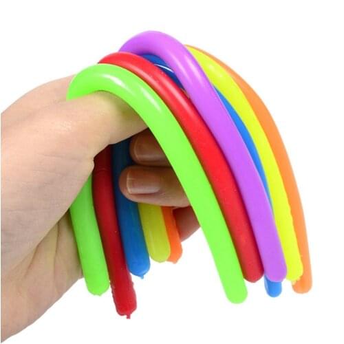 Twisted Rope Fidget Toy Soft Rubber Sausage Noodle Elastic Rope Toys Stretch String Gift Relief Stress Autism Decompression Toys
