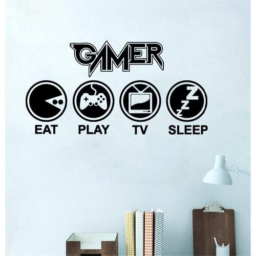 YOYOYU Gamer Controller wall sticker Vinyl Art stickers X-box video game wall decal home decor For living room kids Bedroom PH40